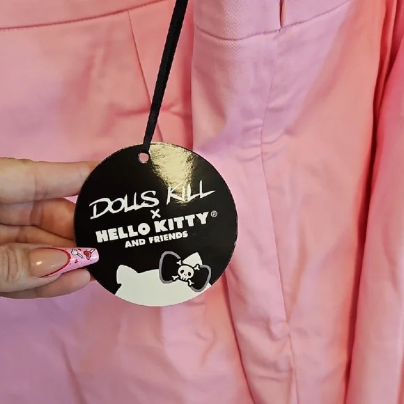 Hello Kitty Pink Apron Dress with Red Bow Dolls Kill 3X - Picture 7 of 9